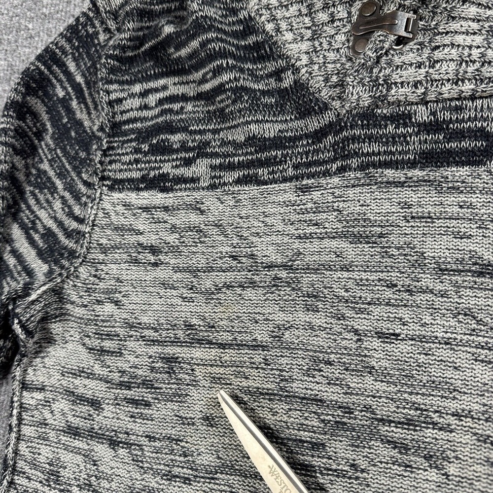 Trash Nouveau Sweater Mens Small Zip‎ Cowl Neck Gray Marled Knit - Picture 6 of 12
